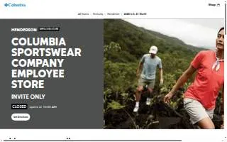 Columbia Sportswear Company Employee Store of Henderson website