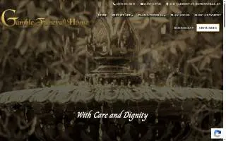 Gamble Funeral Home website