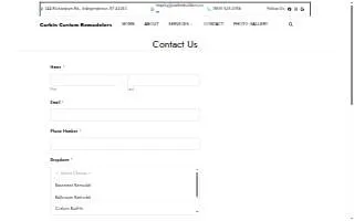 Corbin Custom Remodelers website