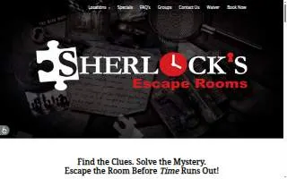 Sherlock's Escape Rooms of Fort Thomas website