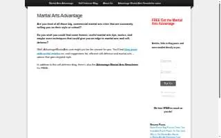Advantage Martial Arts website