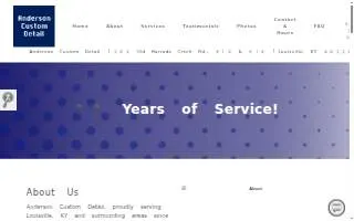 Anderson Custom Detail website