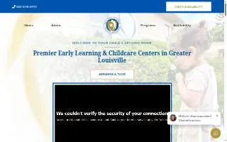 Bluegrass Academy Child Care website