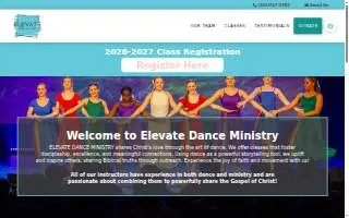 Elevate Dance Ministry website
