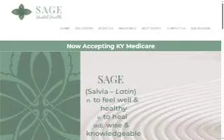 Sage Mental Health website