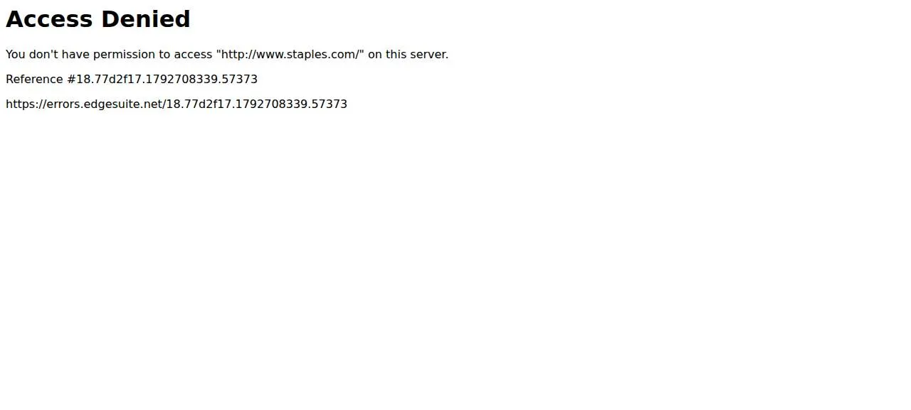 Staples of Princeton website