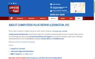 Computers Plus Repair of Lexington website