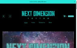 Next Dimension Tattoo website