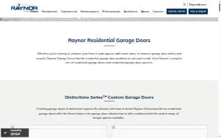 Raynor Garage Doors & Gates of Lexington website
