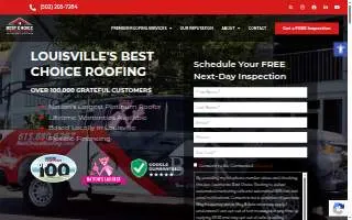Best Choice Roofing of Louisville website