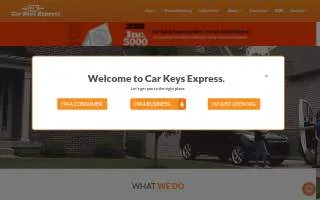 Car Keys Express of Louisville website