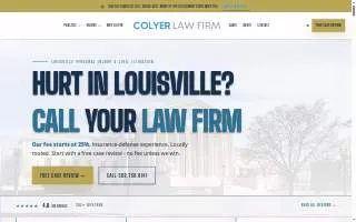 Colyer Law Firm, PLLC website