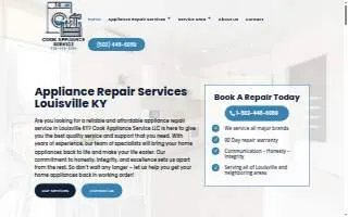 Cook Appliance Service LLC website