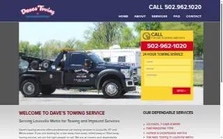 Dave's Towing Service of Louisville website