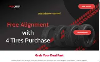 Deals Tires website
