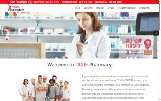 Dixie Pharmacy website
