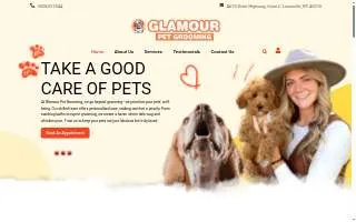 Glamour Pet Grooming website