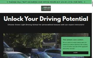 Green Light Driving School website