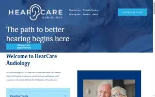 HearCare Audiology website