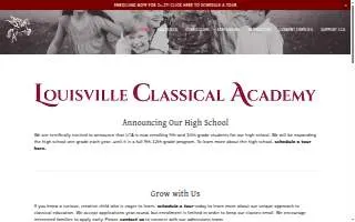 Louisville Classical Academy website
