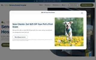Seneca Animal Hospital of Louisville website