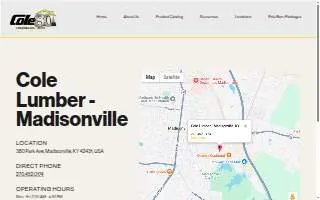 Cole Lumber - Madisonville website