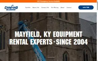 Crawford Equipment Rentals website
