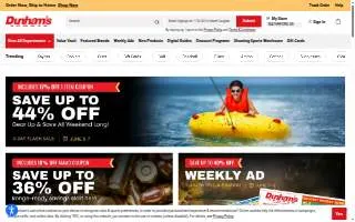 Dunham's Sports of Adrian website