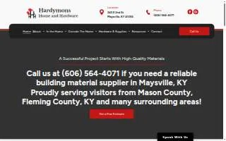 Hardymons Home and Hardware website