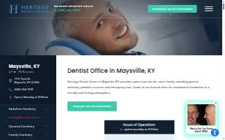 Heritage Dental Center website