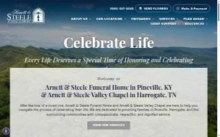 Arnett & Steele Funeral Home Inc. website