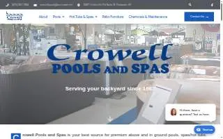 Crowell Pools & Spas website