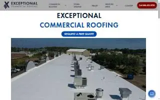 Exceptional Roofing LLC website