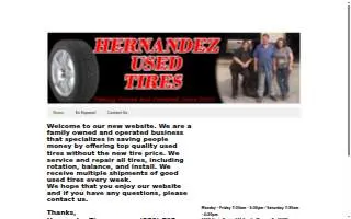 Hernandez Used Tires website