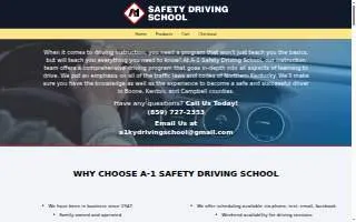 A-1 Safety Driving School of Newport website