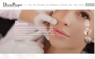 DermProper Aesthetics Co. website