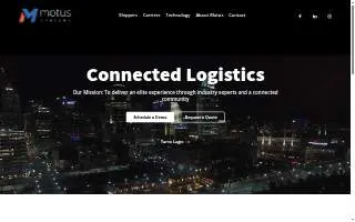 Motus Freight website