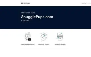 Snuggle Pups Pet Grooming of Newport website