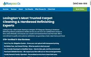 Bluegrass Cleaning & Hardwood Refinishing website
