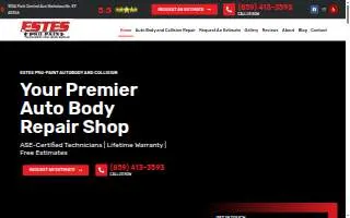 Estes Pro-Paint Autobody And Collision website
