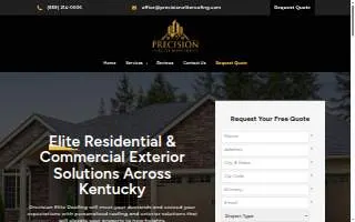Precision Elite Roofing website