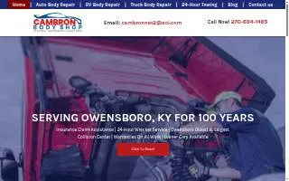 Cambron Body Shop Inc website