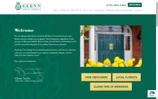 Glenn funeral home website