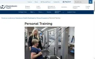 Healthpark Personal Training website