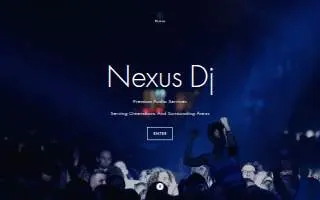 Nexus Mobile Dj website