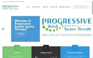 Progressive Sports Therapy website