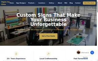 Signs By Gina website