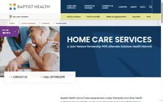 Baptist Health Paducah Home Care website