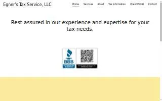 Egners Tax Service website