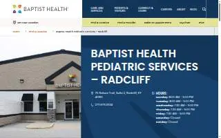 Baptist Health Pediatric Services – Radcliff website